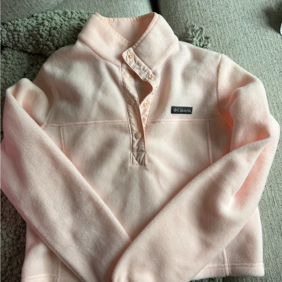 Women's Pink Fleece Sweater (Columbia Sportswear) - Picture 6 of 8